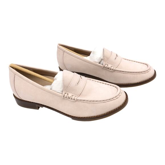 New Vionic Light Pink Waverly Nubuck Leather Orthotic Slip On Penny Loafers 5 - Picture 5 of 11